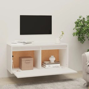 fehér tömör fenyőfa faliszekrény 80 x 30 x 35 cm