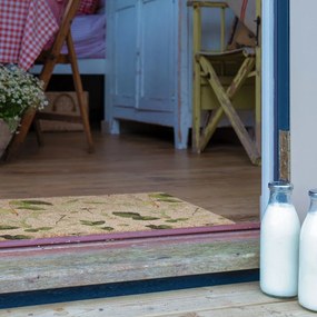 Kókuszrost lábtörlő 40x60 cm Watercolour Leaves – Artsy Doormats