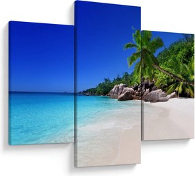 Kép a strandról a Praslin szigeten (90x60 cm)