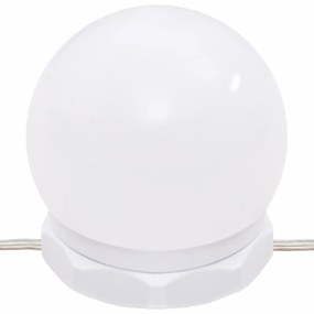 szürke sonoma LED-es fésülködőasztal 86,5 x 35 x 136 cm