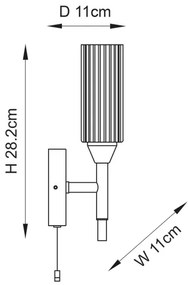 Endon 97171 - Fürdőszobai fali lámpa NATORI 1xG9/3W/230V IP44 fényezett króm