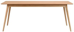 Bővíthető étkezőasztal kőrisfa dekoros asztallappal 190x90 cm Yumi - Rowico