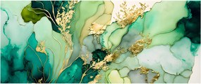 Kép - Zöld absztrakció (120x50 cm)