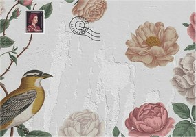 Fotótapéta Fali ragasztó szett Vintage virágok 312x219 Ragasztó