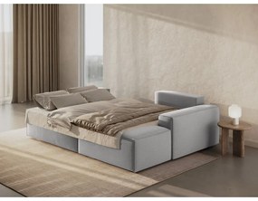 Világosszürke kinyitható sarokkanapé (jobb oldali) Jodie – Micadoni Home