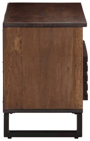 barna tömör mangófa TV-szekrény 80 x 34 x 46 cm