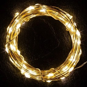 VOLTRONIC® LED lánc 2x 100 LED Meleg fehér