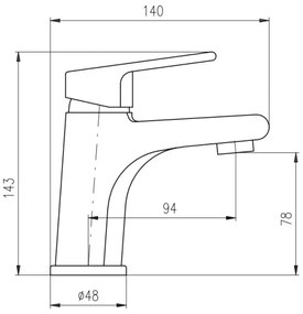 RAV Slezák CO126.0CMATZ - Mosdócsaptelep COLORADO 14,3 cm fekete/arany