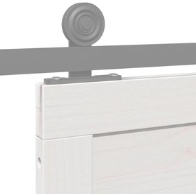 Istállóajtó Fehér 80 x 210 cm Tömör fenyőfa