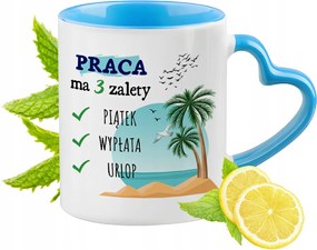 Vicces Kék Bögre Szív Alakú Füllel Ajándék