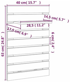 2 db mézbarna tömör fenyőfa falra szerelhető éjjeli polc