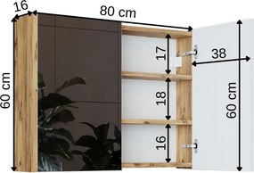 Fürdőszobaszekrény, 80 cm – TR283VLN1479