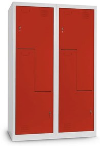 Fém szekrény Z, 120 x 50 x 180 cm, hengerzár, piros - ral 3000