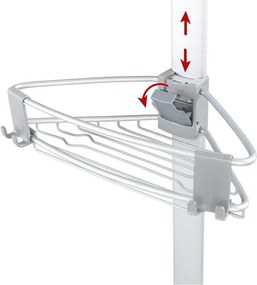 Matt ezüstszínű teleszkópos alumínium fürdőszobai polc Purio – Wenko