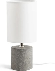 RENDL CAMINO asztali lámpa búrával fehér cement 230V LED E27 15W