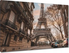Vászonkép 90x60 Eiffel-torony Párizs utca