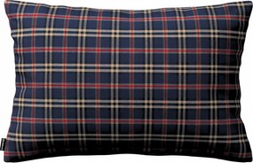 Párnahuzat 47x28 sötétkék-piros kockás