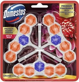 WC frissítő blokk, 3 db-os, DOMESTOS Aroma Lux, dália és sárkánygyümölcs (KHT1175)