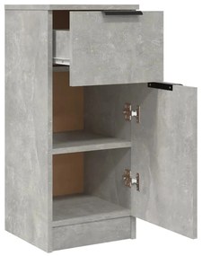 betonszürke szerelt fa tálalószekrény 30 x 30 x 70 cm