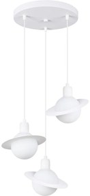 Sollux SL.1357 - Csillár zsinóron HYPERION 3xG9/8W/230V fehér