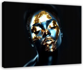 Vászonkép Nő Arc Absztrakt Arany Modern Vászon Falikép 100x70