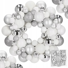 Koszorú Gömbök Koszorú Ajtóra Karácsonyi Dekoráció 34CM Nagy