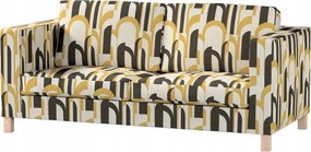 Karlanda kinyitható kanapé huzat, rövid, Ikea, narancssárga