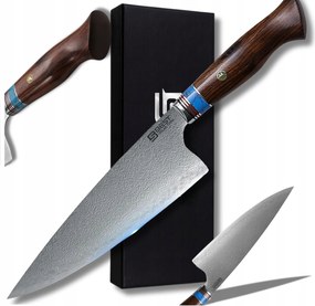 Japán szakácskés, fa markolat, aprító bárd