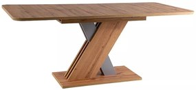 Exel kihúzható asztal tölgy/ezüst 140-180cm