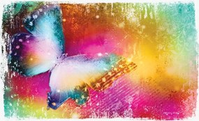 Flizelin fotótapéta Pasztell pillangó absztrakt falikép 208x146 +ragasztó