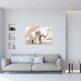 Kép - Elefánt pasztell színekben (90x60 cm)