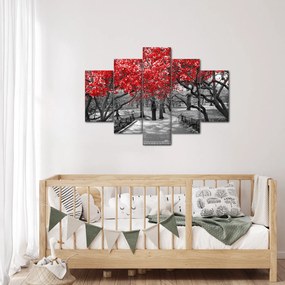 Kép - vörös fák,Central Park, New York (150x105 cm)