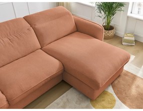 Narancssárga kinyitható sarokkanapé (variálható) Achille – Bobochic Paris