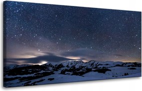 Vászonkép Kozmosz Természet Hegyek a hóban Természet Csillagászat 80x40