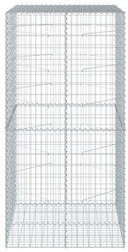 horganyzott vas gabion kosár fedéllel 100 x 100 x 200 cm