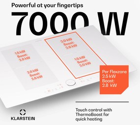 Klarstein Delicatessa 77 Flex beépíthető indukciós főzőlap 4 zóna 7000 W