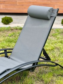 Összecsukható alumínium kerti nyugágy - állítható párnával