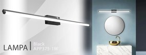 LED FÜRDŐSZOBA LÁMPA TÜKÖR fölötti 20W 100cm APP375-1W black