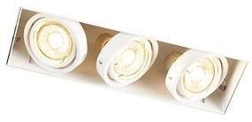 Süllyesztett foltos fehér forgatható és dőlésszög nélküli 3-lámpa - Oneon 3