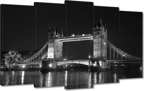 Vászonkép 100x60 Fekete-fehér Tower Bridge