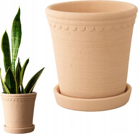 Virágtartó Fedő Állvánnyal 19cm beton kerek bézs a nappaliba