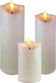 Gyertya Utántöltő Mécses Láng Effekt Gyertya Utántöltő Led 3 Méret 3 Db