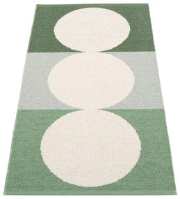 Zöld-krémszínű kültéri-beltéri szőnyeg 70x140 cm Otto Herb – Pappelina