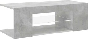 vidaXL betonszürke TV-szekrény LED lámpákkal 90 x 39 x 30 cm