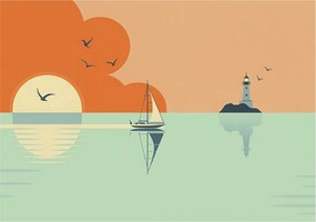 Stílusos Dekoratív Fotótapéta Flizelin Tengeri gyönyör 208x146 Ragasztó