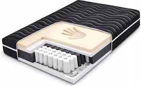 Zsebes matrac Visco 90x200 Fekete rugós pocket Antiallergén