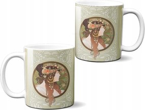 Bizánci fej bögre: barna Alfonz Mucha