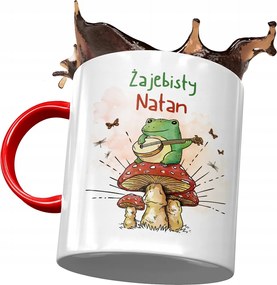 Piros Bögre Nátán Férj Kolléga Ajándék Nyomtatott Fotóval