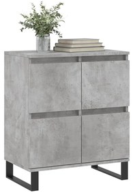 betonszürke szerelt fa tálalószekrény 60 x 35 x 70 cm