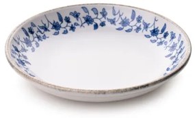 18 részes étkészlet fehér/kék/porcelán